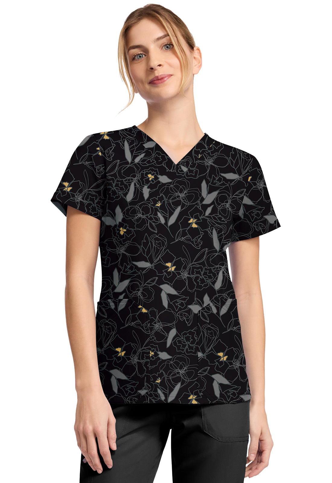 Prints DK667 V-Neck Print Top image 1