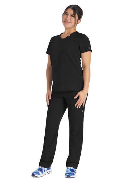 Balance DK671 Notched V-Neck Top Black