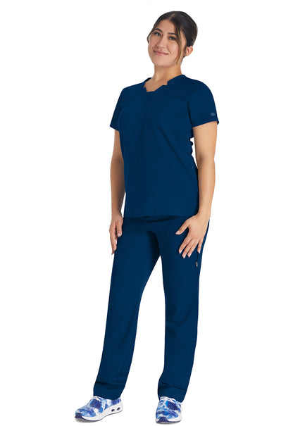 Balance DK671 Notched V-Neck Top Navy