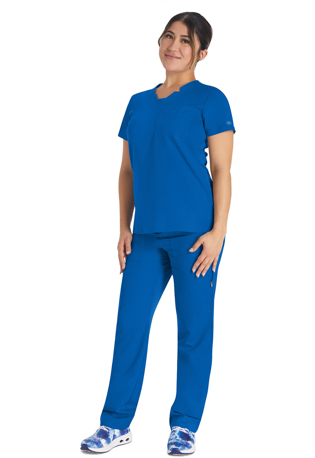 Balance DK671 Notched V-Neck Top Royal