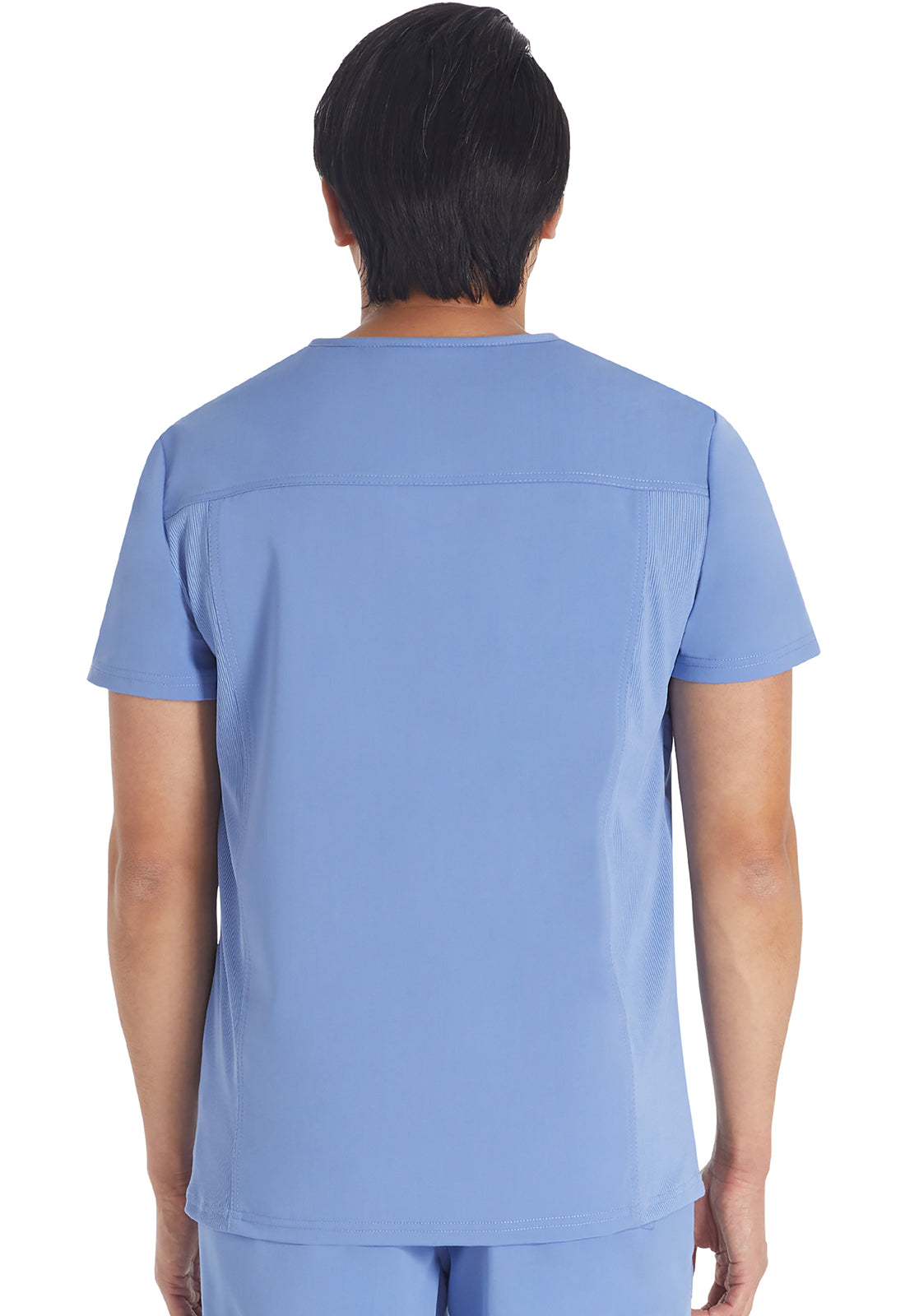 Balance DK672 Men's V-Neck Top Ciel Model Image Back | Dickies