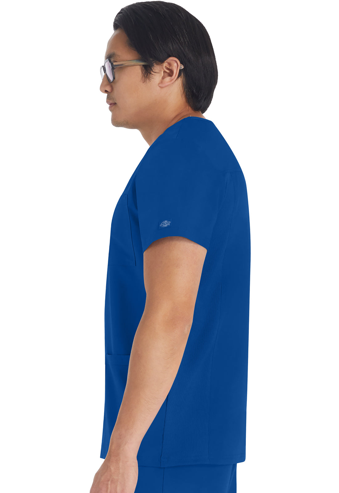 Balance DK672 Men's V-Neck Top Galaxy Blue Model Image Right Side | Dickies