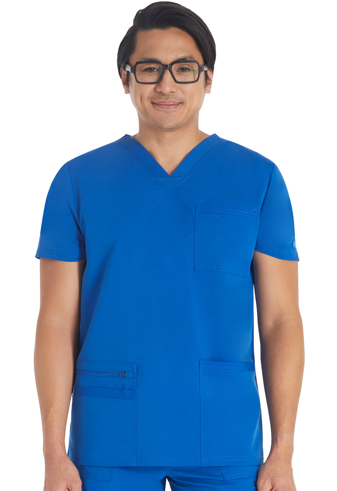 Balance DK672 Men's V-Neck Top Royal Model Image Front | Dickies