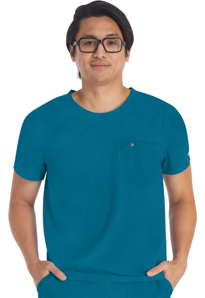 EDS NXT DK676 Men's Round Neck Top Caribbean Blue Model Image Front | Dickies