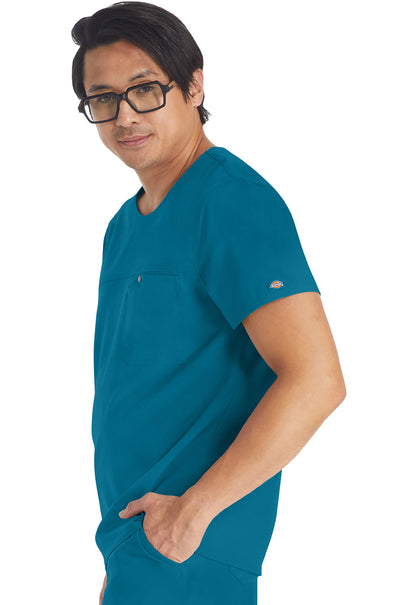 EDS NXT DK676 Men's Round Neck Top Caribbean Blue Model Image Right Side | Dickies