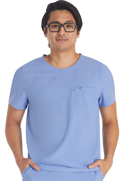 EDS NXT DK676 Men's Round Neck Top Ciel Model Image Front | Dickies