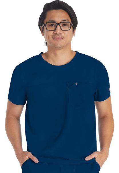 EDS NXT DK676 Men's Round Neck Top Navy Model Image Front | Dickies