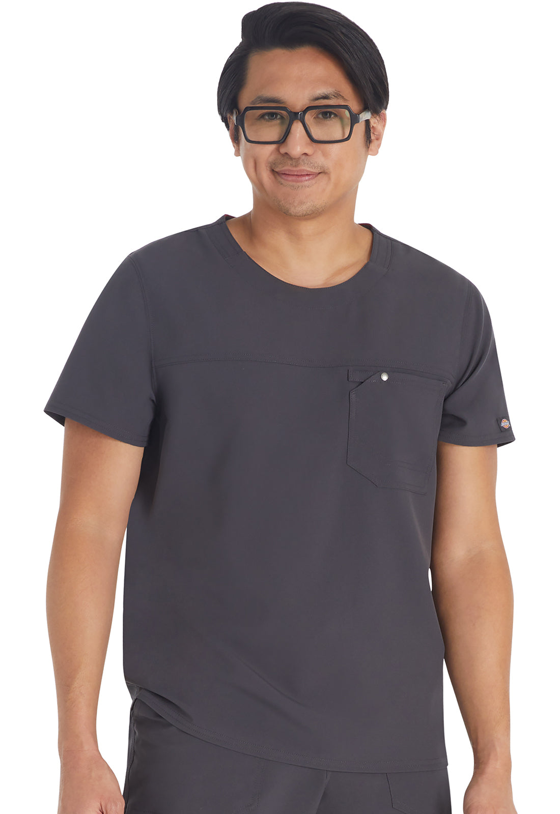 EDS NXT DK676 Men's Round Neck Top Pewter Model Image Front | Dickies