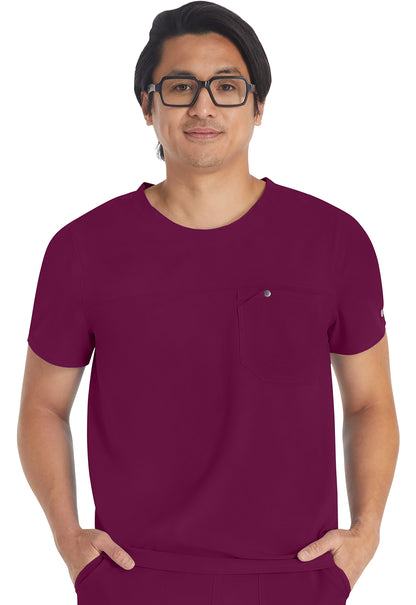 EDS NXT DK676 Men's Round Neck Top Wine Model Image Front | Dickies