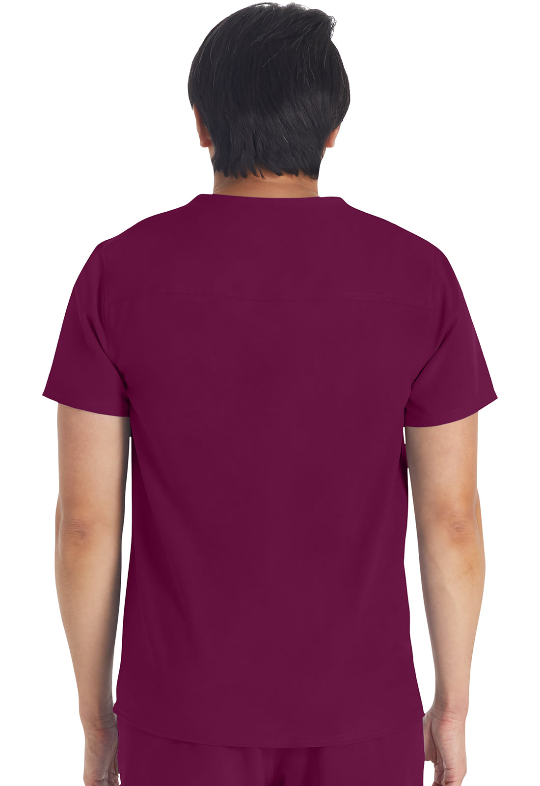 EDS NXT DK676 Men's Round Neck Top Wine Model Image Back | Dickies