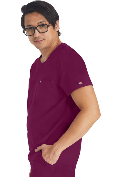 EDS NXT DK676 Men's Round Neck Top Wine Model Image Right Side | Dickies