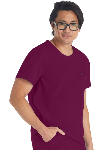 EDS NXT DK676 Men's Round Neck Top Wine Model Image Left Side | Dickies