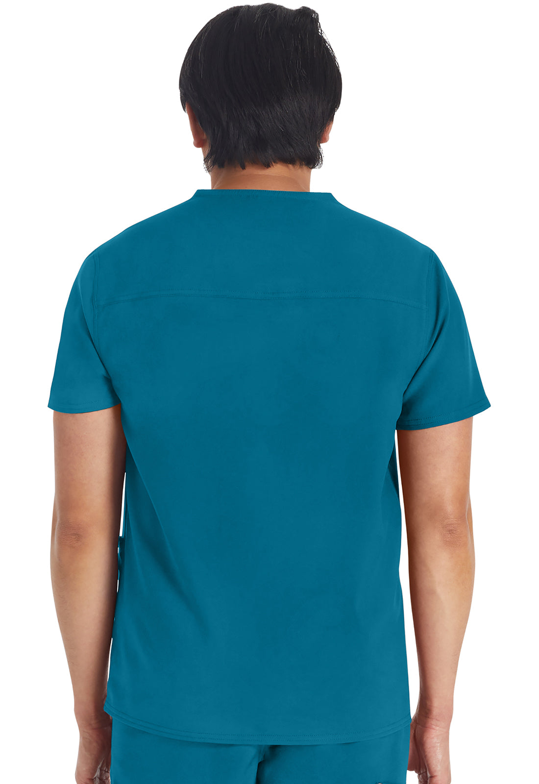 EDS NXT DK677 Men's V-neck Top Caribbean Blue Model Image Back | Dickies