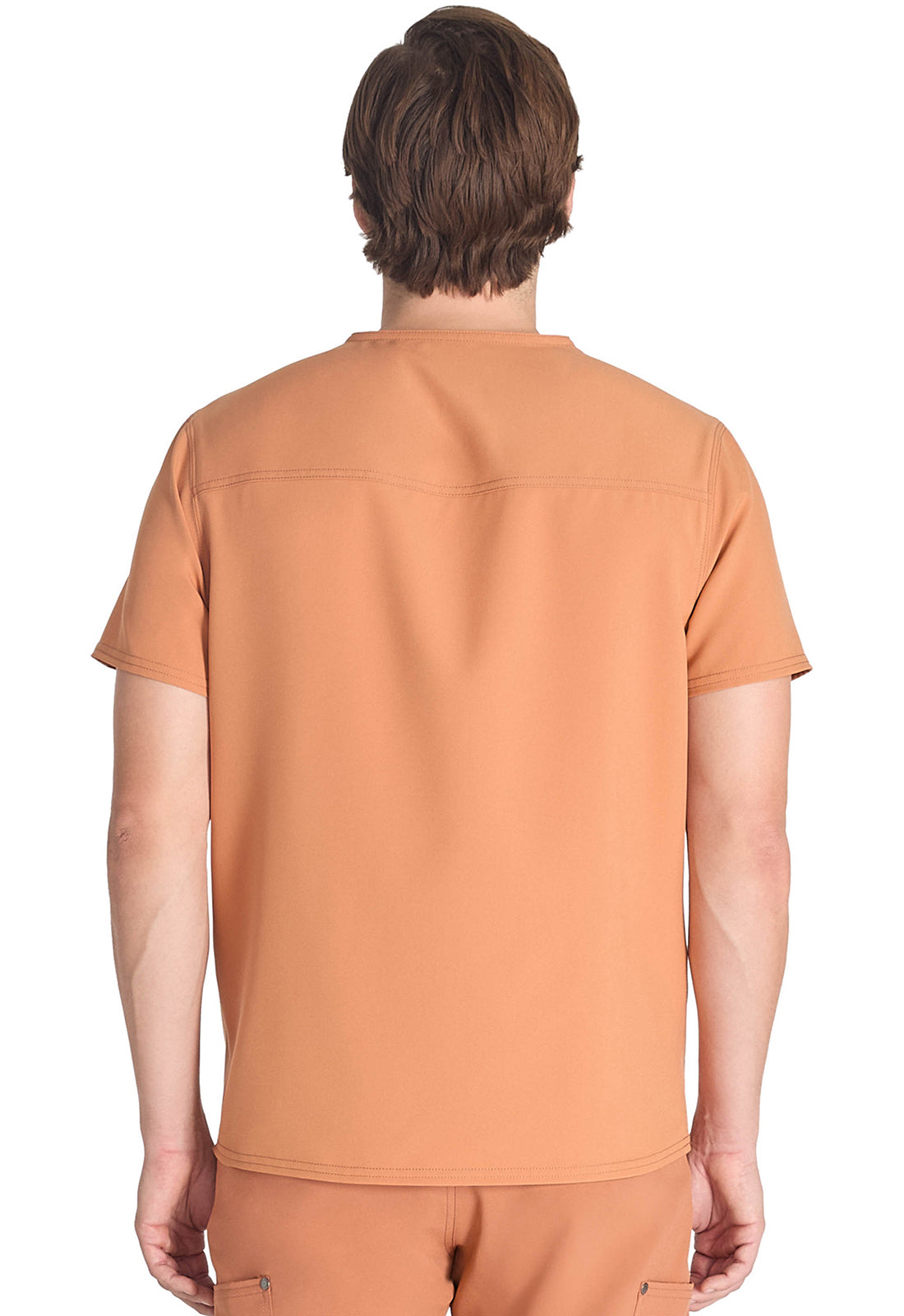 EDS NXT DK677 Men's V-neck Top Ginger Glow Model Image Back | Dickies