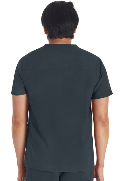 EDS NXT DK677 Men's V-neck Top Pewter Model Image Back | Dickies