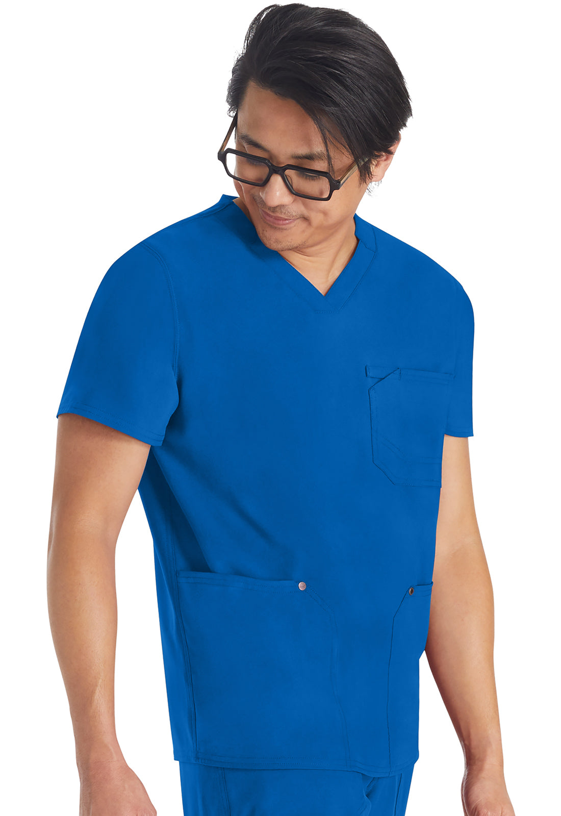 EDS NXT DK677 Men's V-neck Top Royal Model Image Left Side | Dickies