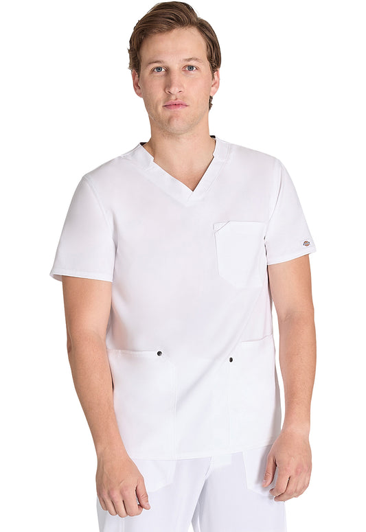 EDS NXT DK677 Men's V-neck Top White Model Image Front | Dickies