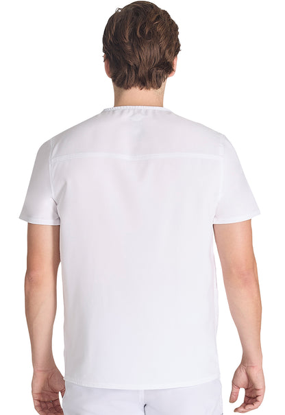 EDS NXT DK677 Men's V-neck Top White Model Image Back | Dickies