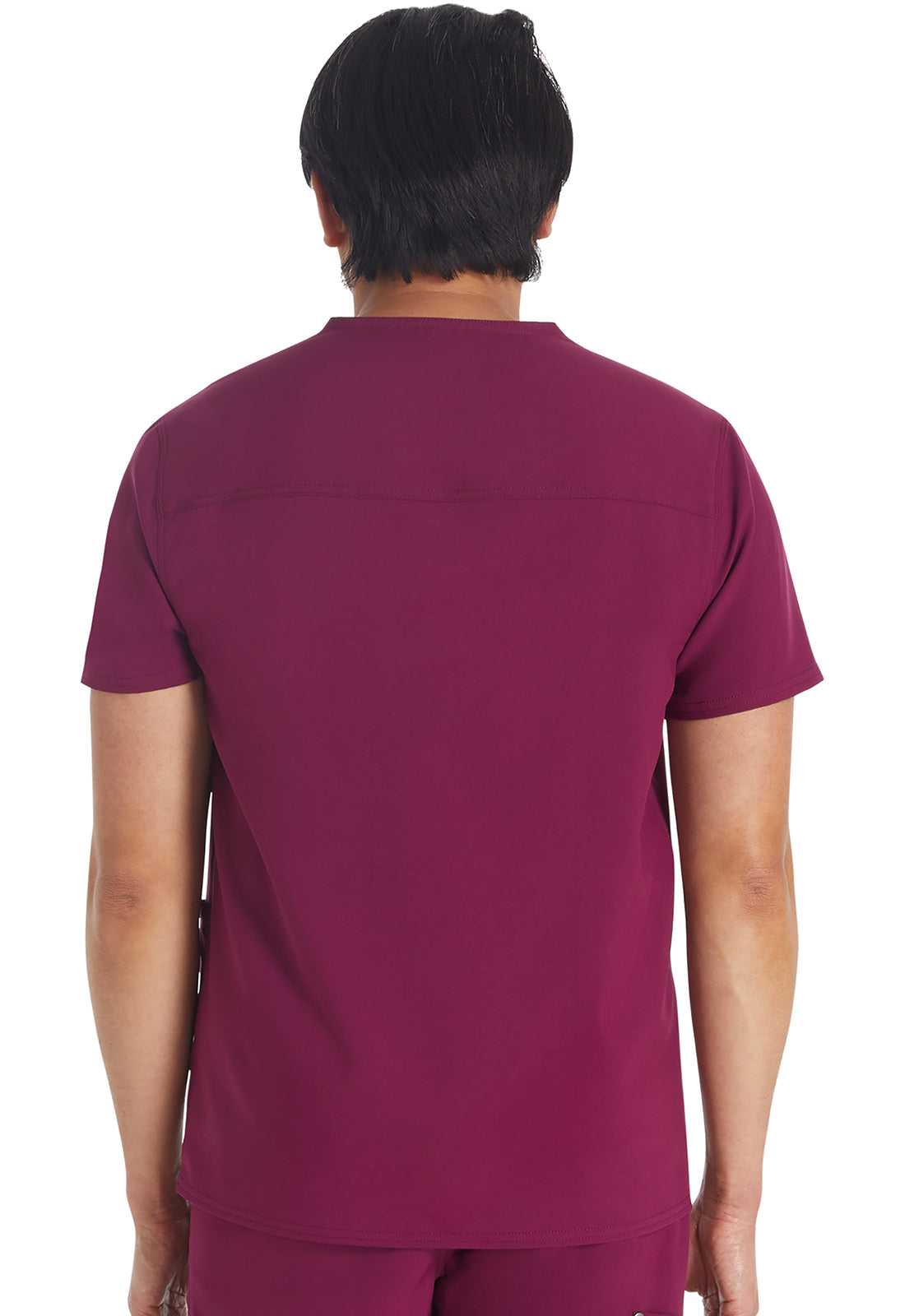 EDS NXT DK677 Men's V-neck Top Wine Model Image Back | Dickies