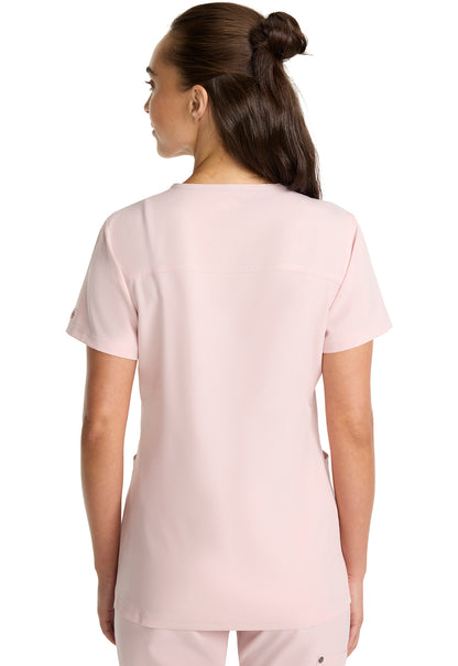 EDS NXT DK678 V-Neck Top Canyon Rose Model Image Back | Dickies