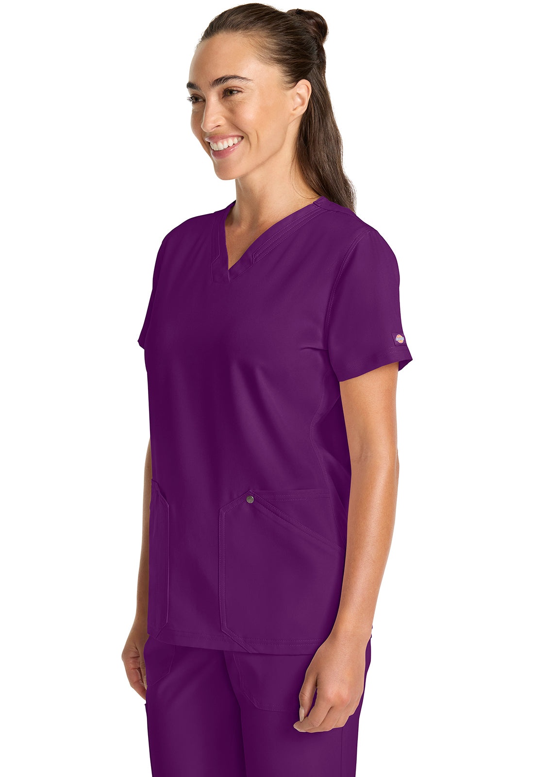 EDS NXT DK678 V-Neck Top Eggplant
