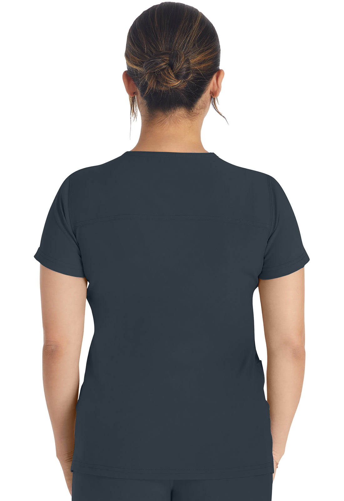 EDS NXT DK678 V-Neck Top Pewter Model Image Back | Dickies