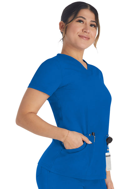 EDS NXT DK678 V-Neck Top Royal Model Image Left Side | Dickies