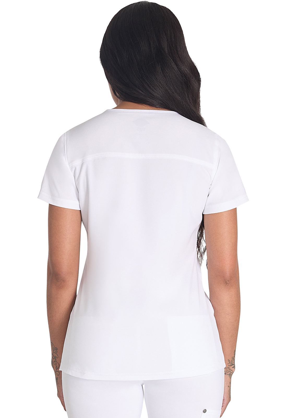 EDS NXT DK678 V-Neck Top White Model Image Back | Dickies