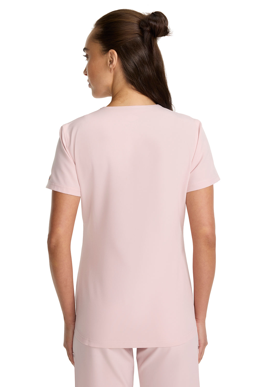 EDS NXT DK681 Round Neck Henley Top Canyon Rose Model Image Back | Dickies