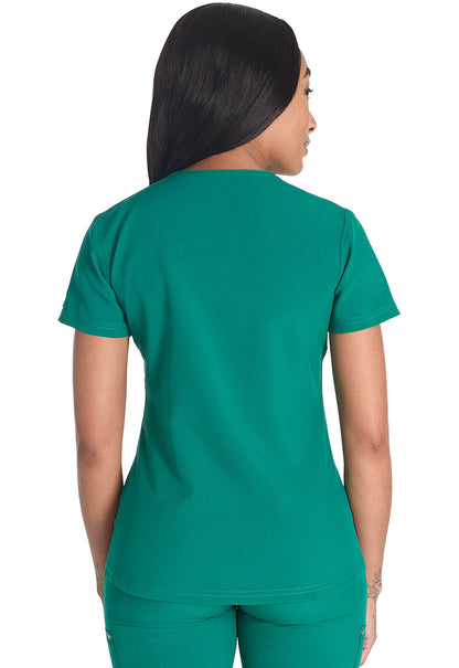 EDS NXT DK681 Round Neck Henley Top Hunter Green Model Image Back | Dickies