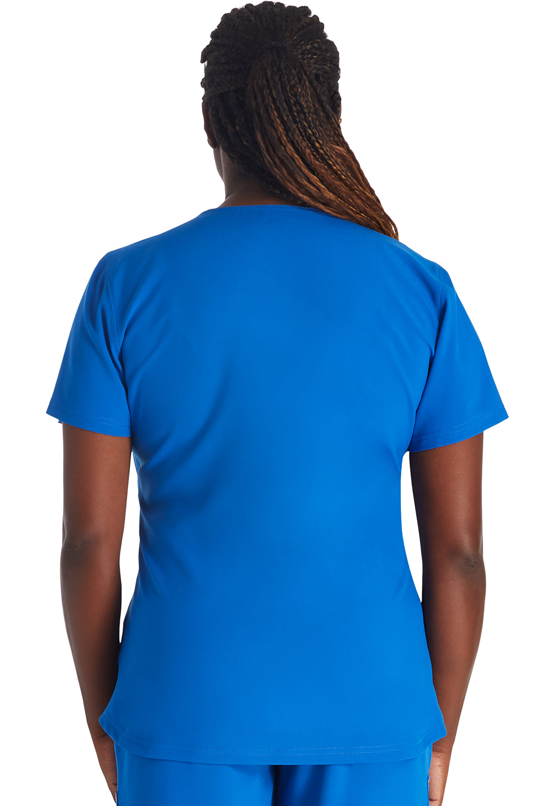 EDS NXT DK681 Round Neck Henley Top Royal Model Image Back | Dickies