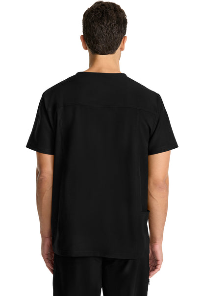 EDS NXT DK693 Men's Tuck-in V-neck Top Black Model Image Back | Dickies