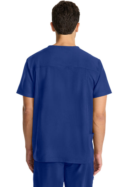 EDS NXT DK693 Men's Tuck-in V-neck Top Galaxy Blue Model Image Back | Dickies