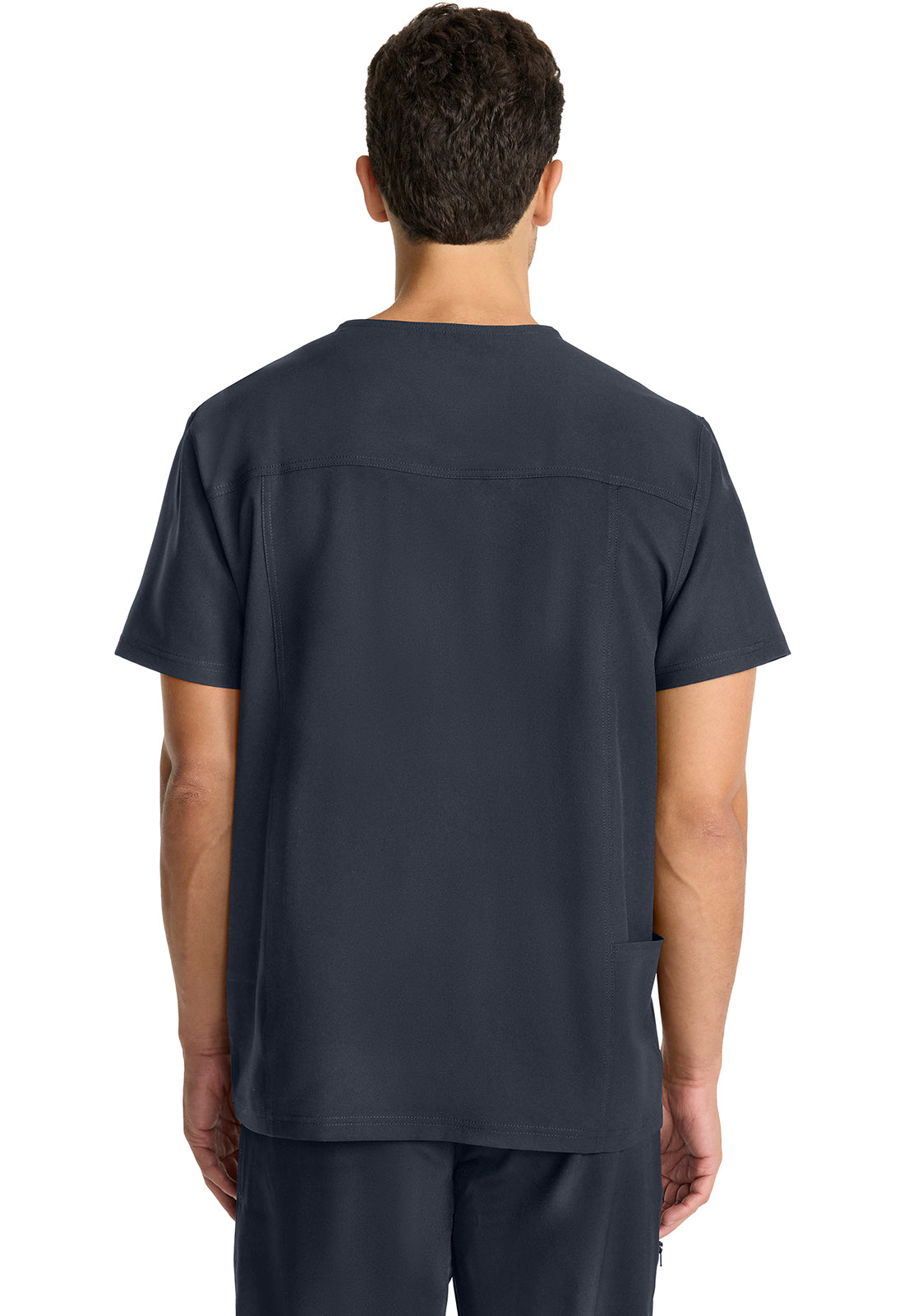 EDS NXT DK693 Men's Tuck-in V-neck Top Pewter Model Image Back | Dickies