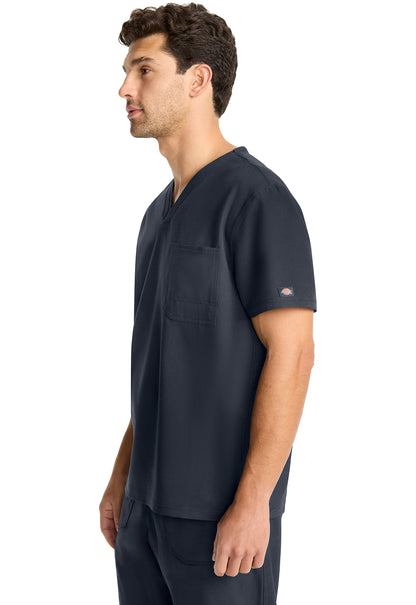 EDS NXT DK693 Men's Tuck-in V-neck Top Pewter Model Image Right Side | Dickies