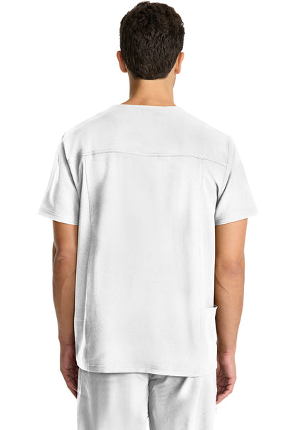 EDS NXT DK693 Men's Tuck-in V-neck Top White Model Image Back | Dickies