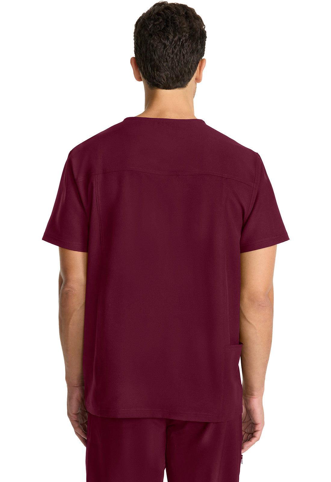 EDS NXT DK693 Men's Tuck-in V-neck Top Wine Model Image Back | Dickies