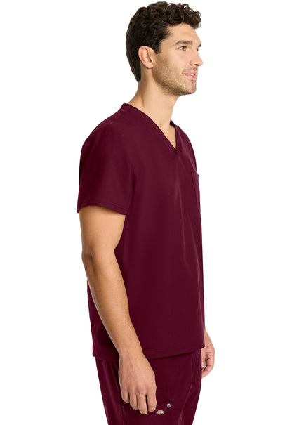 EDS NXT DK693 Men's Tuck-in V-neck Top Wine Model Image Left Side | Dickies