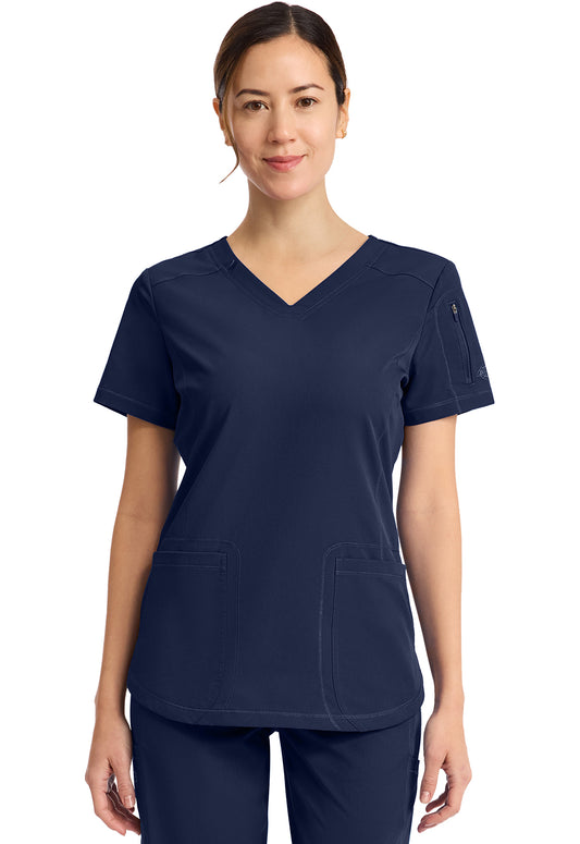 Dynamix DK730 Women's V-Neck Scrub Top Navy