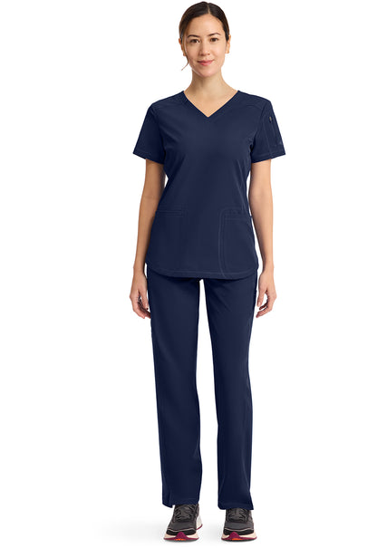 Dynamix DK730 Women's V-Neck Scrub Top Navy