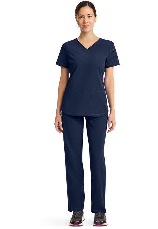 Dynamix DK730 Women's V-Neck Scrub Top Navy