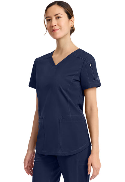 Dynamix DK730 Women's V-Neck Scrub Top Navy