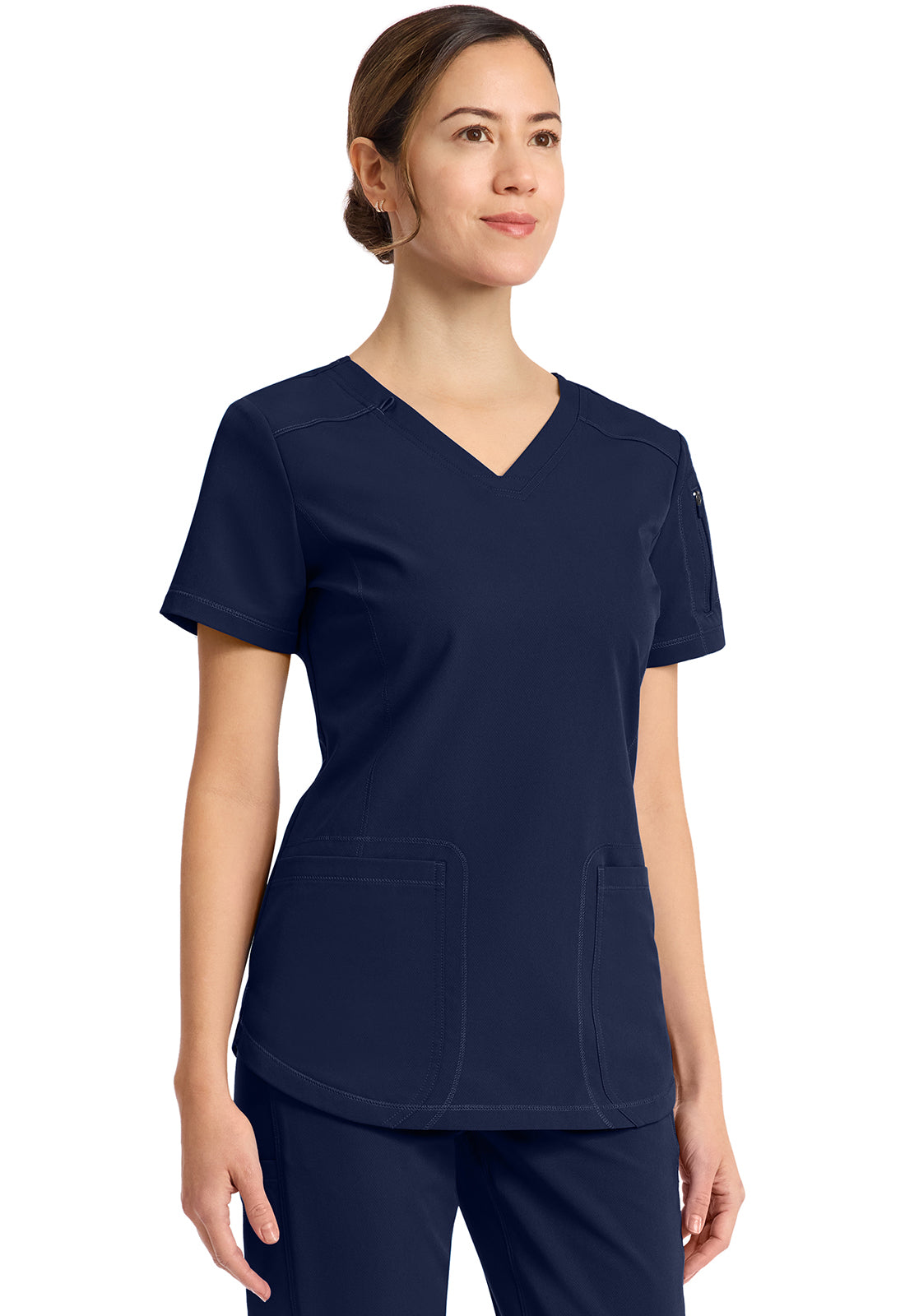 Dynamix DK730 Women's V-Neck Scrub Top Navy