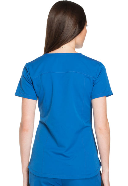 Dynamix DK730 V-Neck Top Royal Model Image Back | Dickies