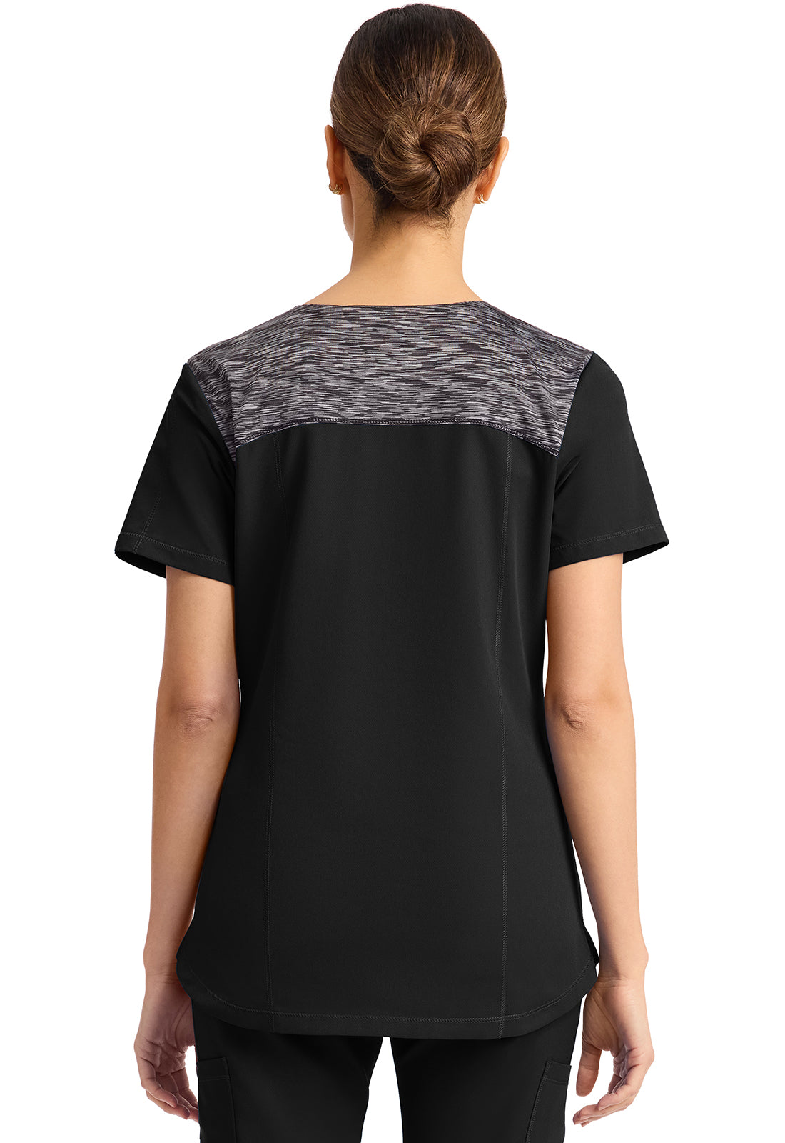 Dynamix DK740 Women's V-Neck Scrub Top Black