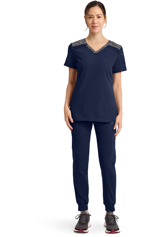 Dynamix DK740 Women's V-Neck Scrub Top Navy