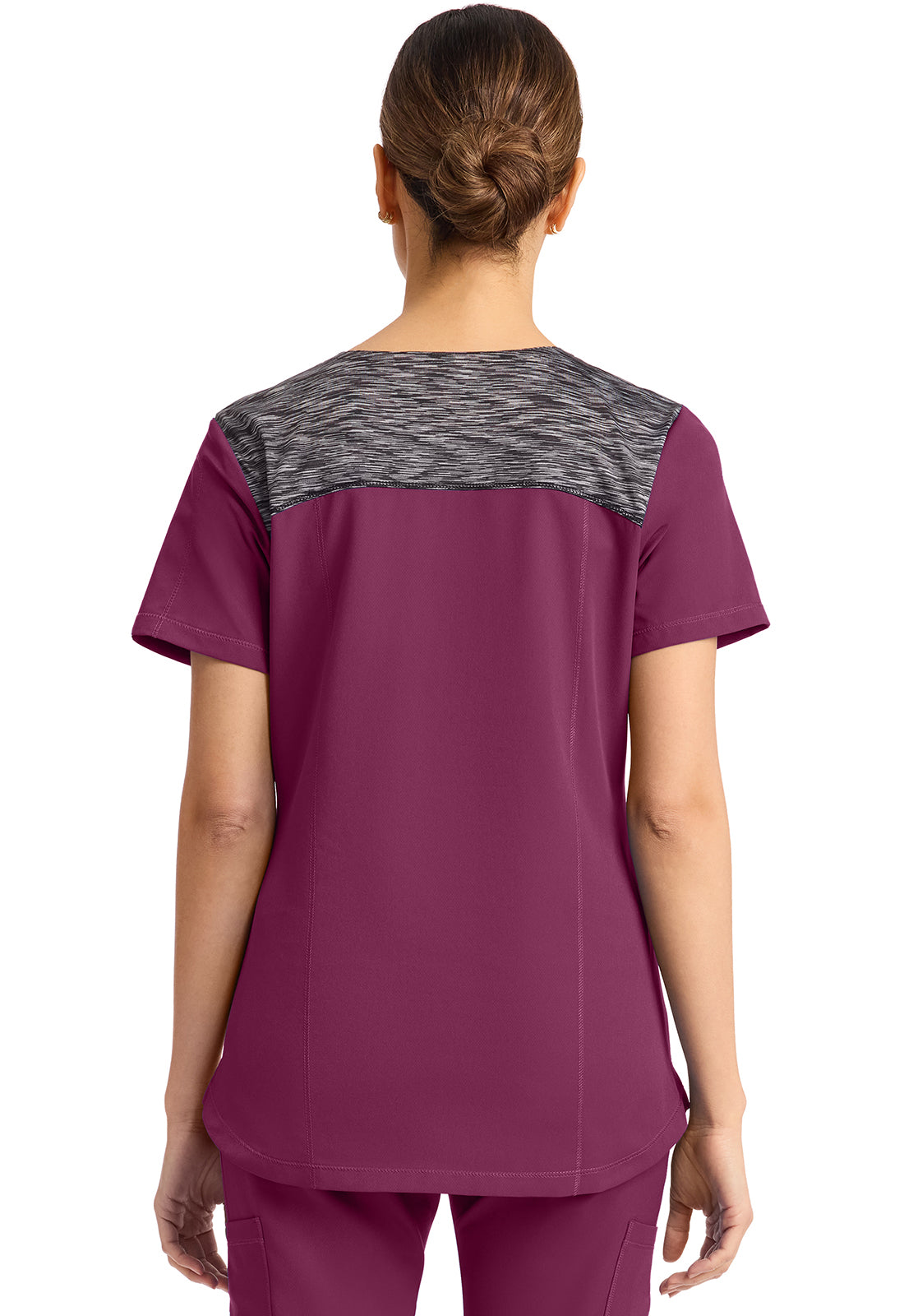 Dynamix DK740 Women's V-Neck Scrub Top Wine