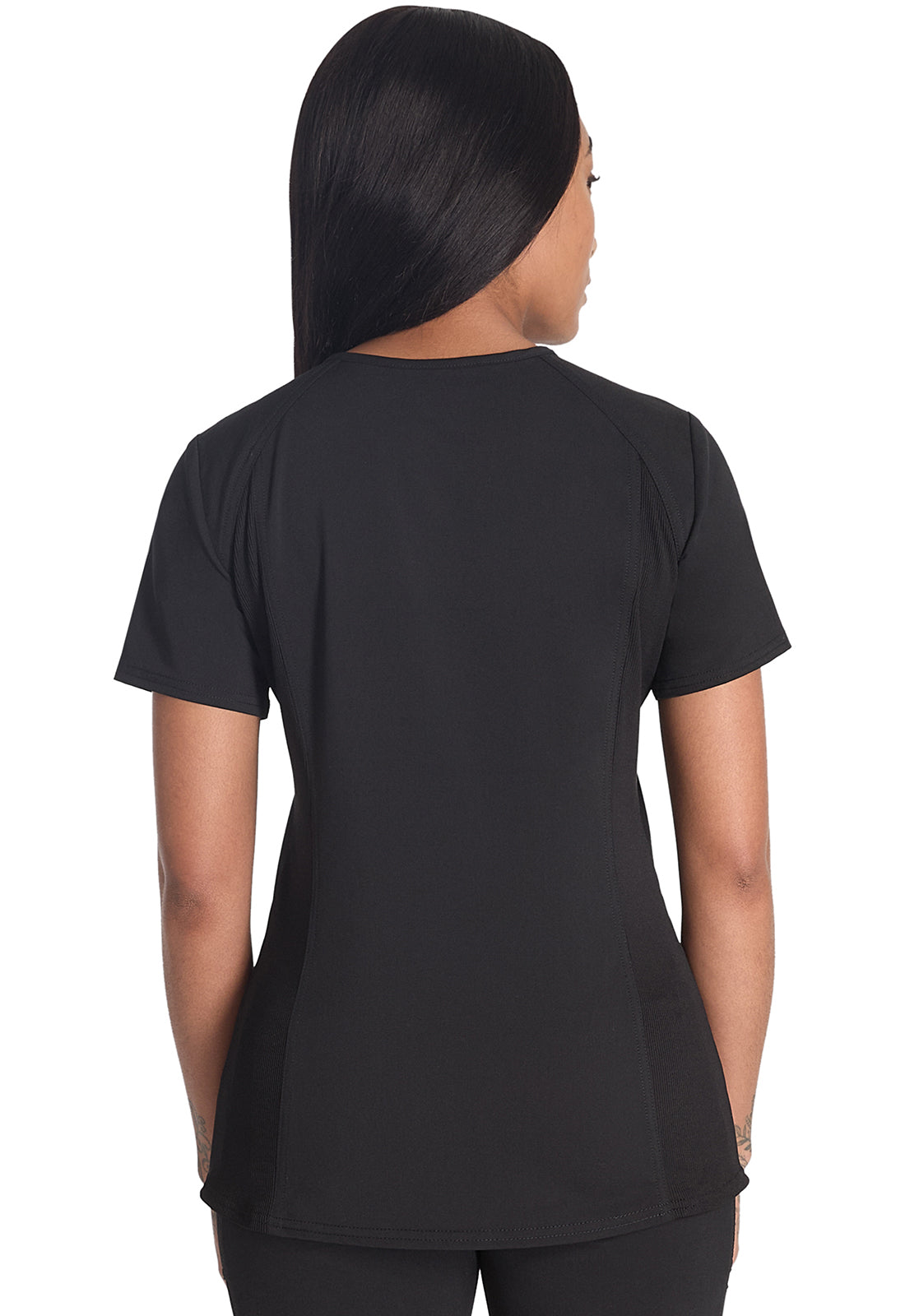 Balance DK834 V-Neck Top Black Model Image Back | Dickies