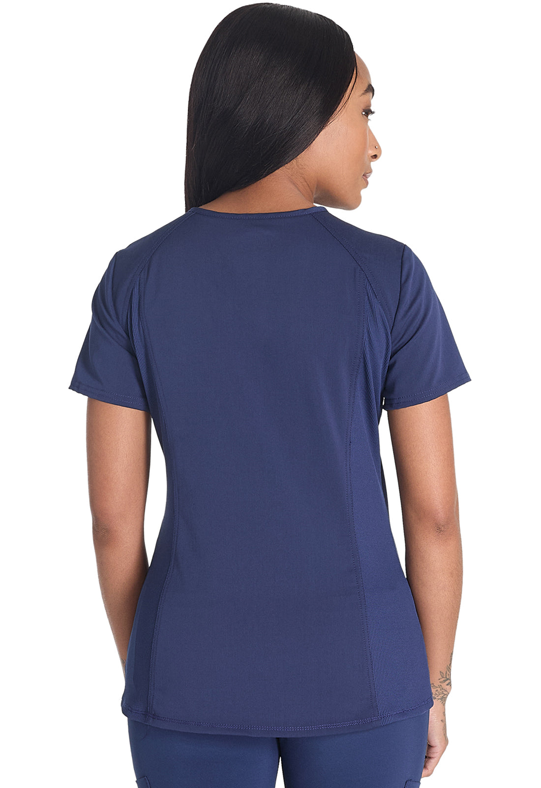 Balance DK834 V-Neck Top Navy Model Image Back | Dickies