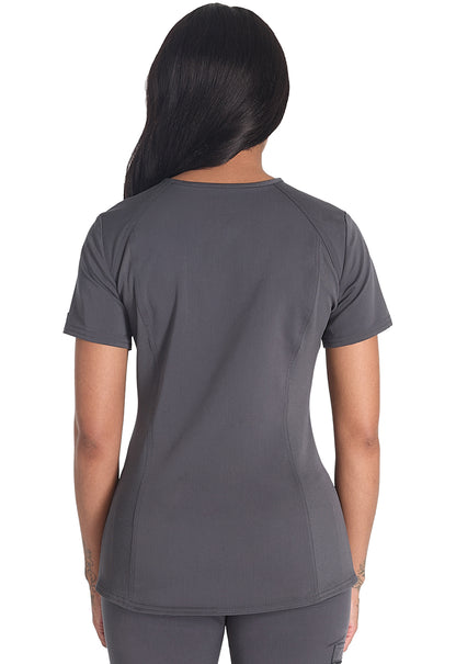 Balance DK834 V-Neck Top Pewter Model Image Back | Dickies